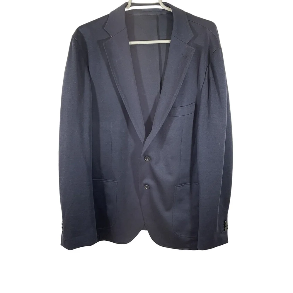 Rodd & Gunn Sports Fit Navy Blue 2-Button Double Vent Wool Blend Blazer Sz XL
